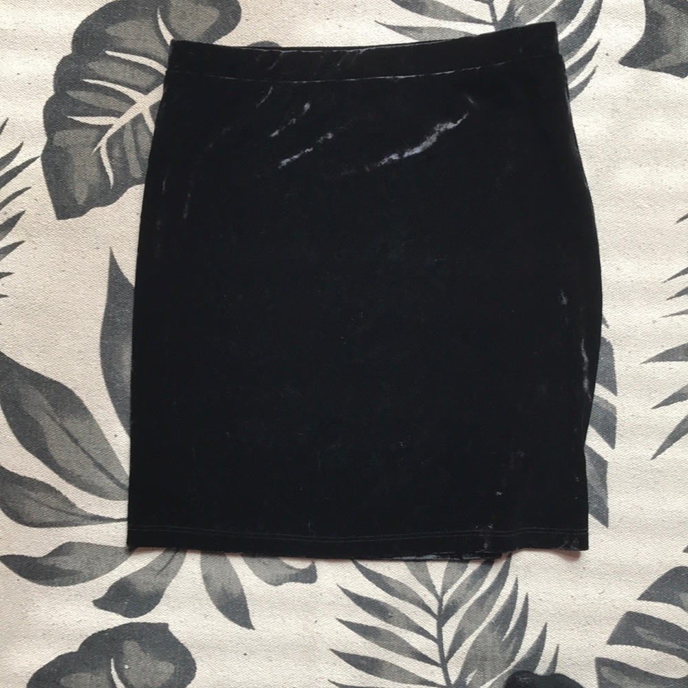 Forever 21 Velvet Tight Mini Skirt